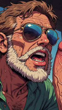 Hunks Sucking in Aviators Art