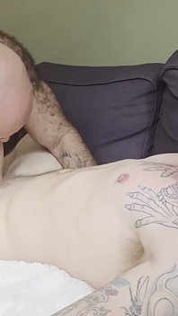 Sloppy Skinny Pervert Taking Thick Cock