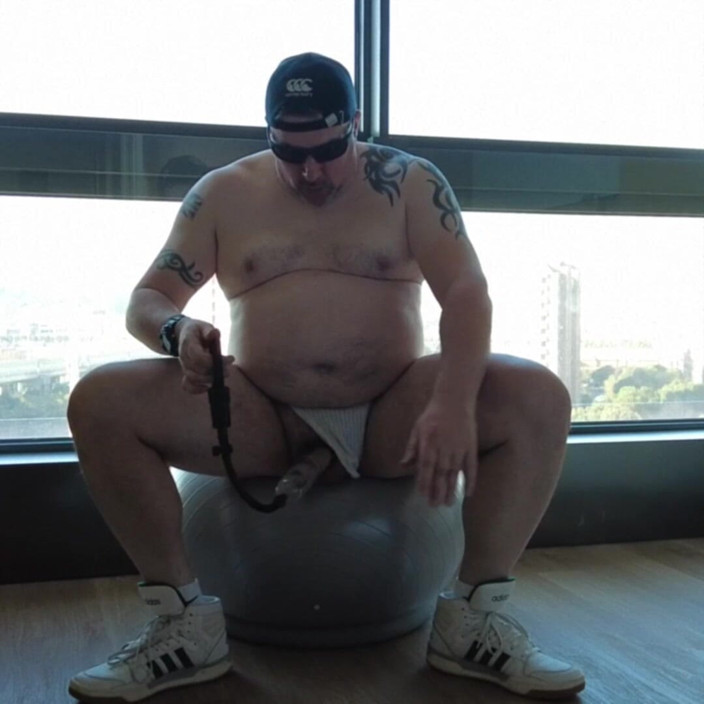 uktattooedchub74: Almost Naked at the Gym