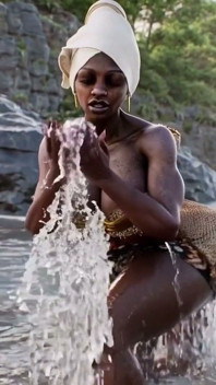 Zuma Dev Göğüs ve Popo Siyah Afrikalı Masai İçin