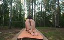 Thelazycouple: Hot Brunette Doggystyle Anal in the Woods