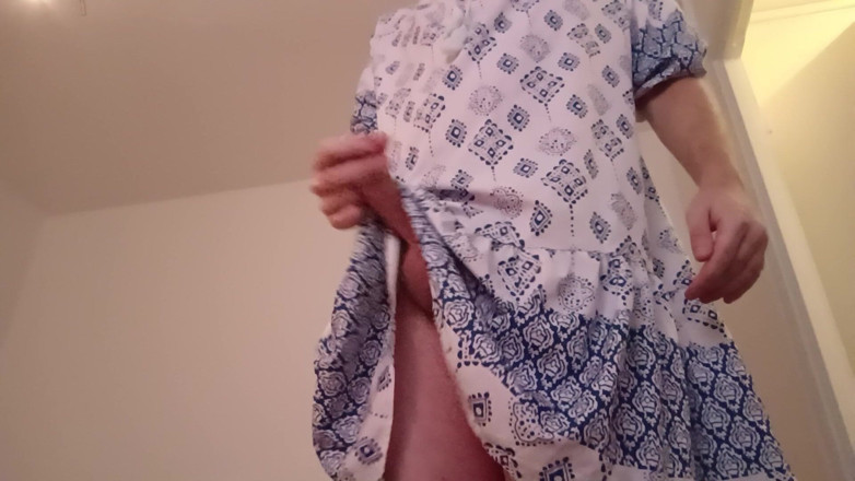 Ed Eden: Blue and White Long Dress