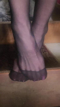 Brava Ragazza Nero Collant Adorazione Del Piede Punto Di Vista JOI