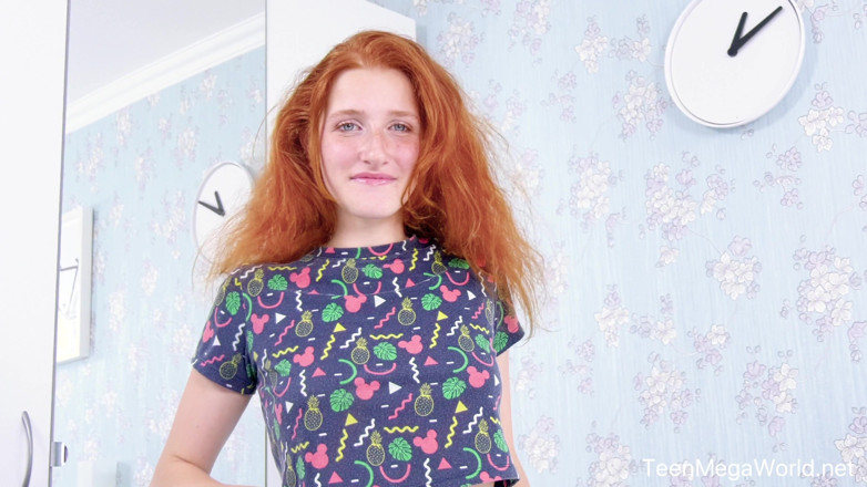 Teen Mega World: Freckled Babe Cums on Toy