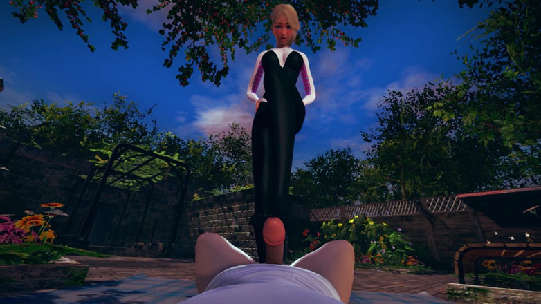 Waifu club 3D: Gwen Stacy footjob