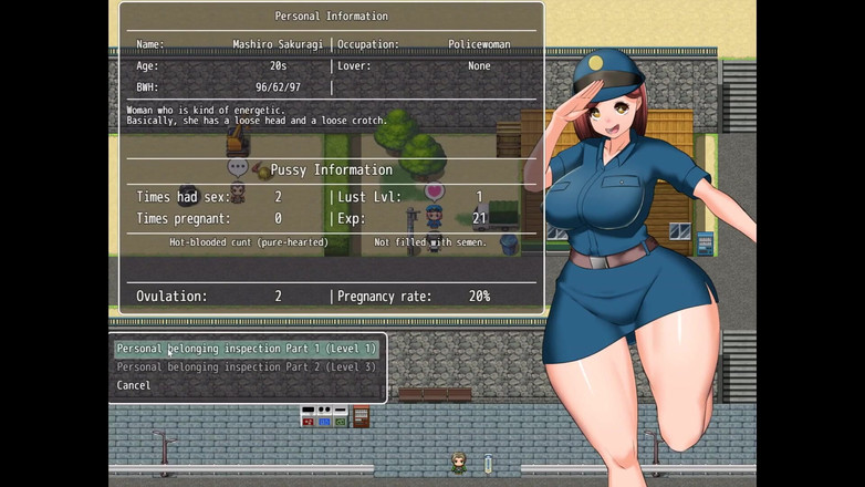 Cumming Gaming: Табу хентай игра Остров осеменения, эпизод 12, полицейская обнаженная и трахнутая на улице!