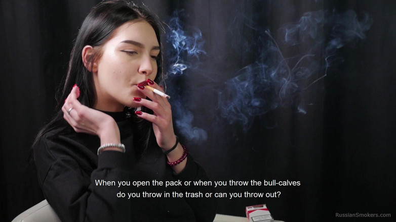 Russian Smokers: Young Brunette Smoker Interview - Calm Voice, Deep Inhales, Honest Addiction...