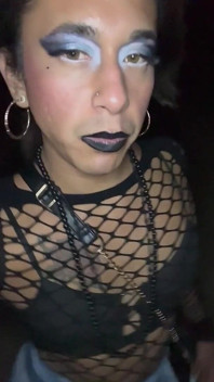 Pissing Tranny on Night Walk