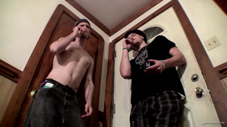 Boys Smoking: Nolan &amp; York Newports Smoke &amp; Stroke