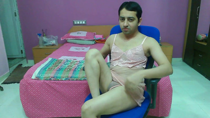 Cute & Nude Crossdresser: Sexy sissy crossdresser Sweet Lollipop in sexy lingerie and thong.