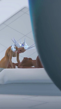 Sci-Fi desire. Black woman gets fucked by 3d dick-girl sex cyborg in a spacecraft