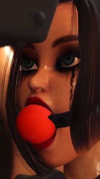 刑務所でレズビアンファック!ボール猿轡若い女性が犯されるハード