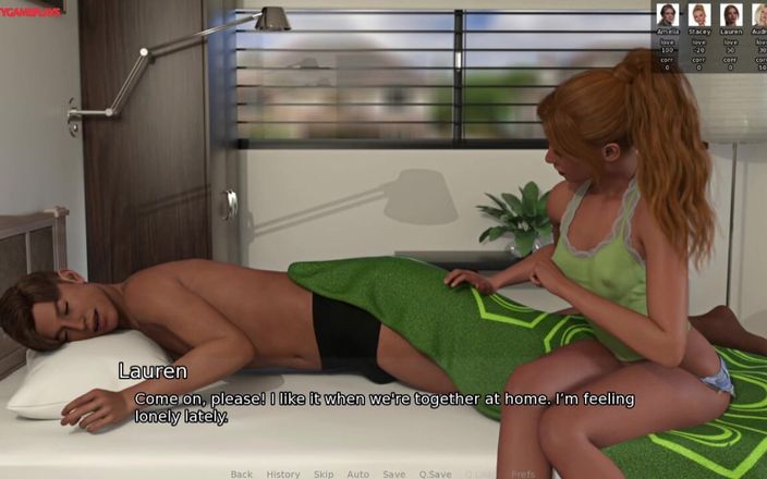 Naughty gameplays: Blacked House #01 - hans flickvän fångade honom onanera medan hans bystiga...