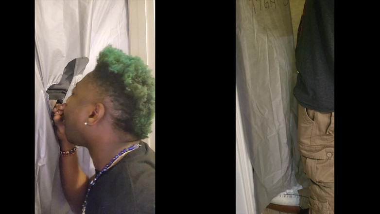 Wondahead21: La prima azione del gloryhole di sissy!