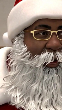 Pawg orta yaşlı seksi kadın Noel Baba'dan şişman siyah bir yarak alıyor