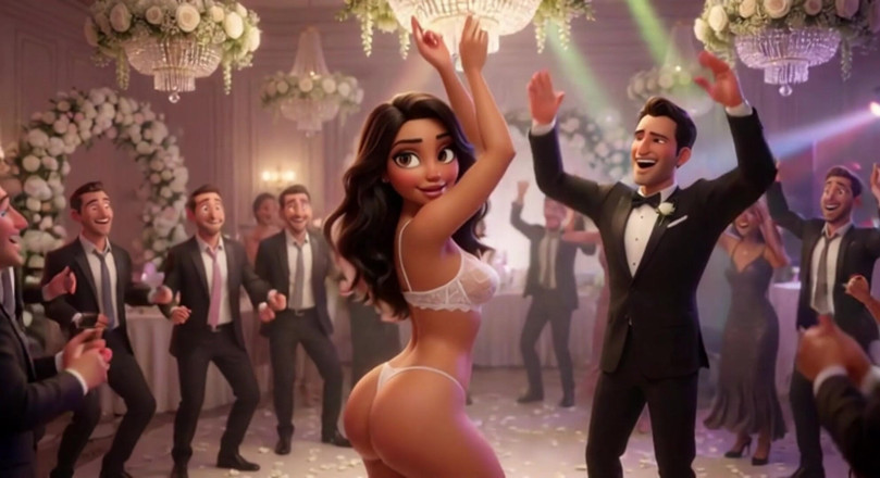 My night collection: Corno marido deixa todos os convidados tocarem sua noiva de...