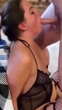 Gagging Slut Goes Super Deep on a Hard Cock