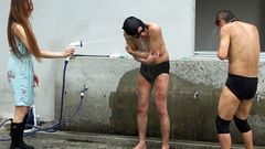 MistressLand: The Young Lady Shaves Slaves' Armpits, Pubic Hair and Ass...