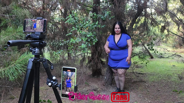 Riderqueen BBW Step Mom Latina Ebony: Riderqueen Alone, На відкритому повітрі, Відео для фанатів