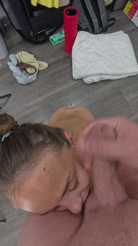 A Quick Lick and a Cute Puffy Cheek for the Dick
