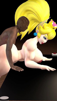 Tư thế doggy bowsette trong lâu đài