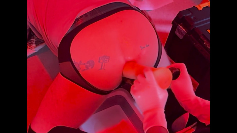 Sir fist a lot: Husband Gets Sloppy Double Dildo and Fisted by Wife