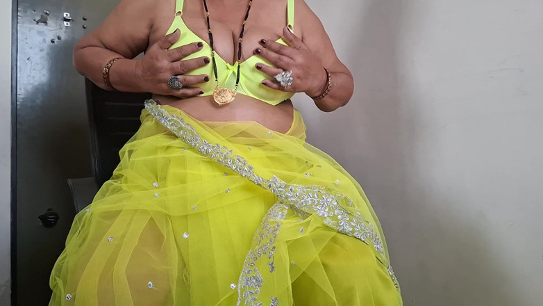 TABOOBREAKERS: Tabu łamacze Shilpa w Lemon Color Sari