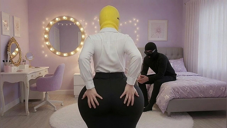 Animate golden: Minyon büyük götlü üvey kız kardeş yatak odasında twerk yapıyor