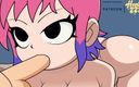 Hentai ZZZ: Scott Pelgrim anime Hentai Ramona Bloemen pijpbeurt