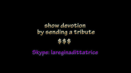 Lady Mesmeratrix Official: Shows devotion to your mistress