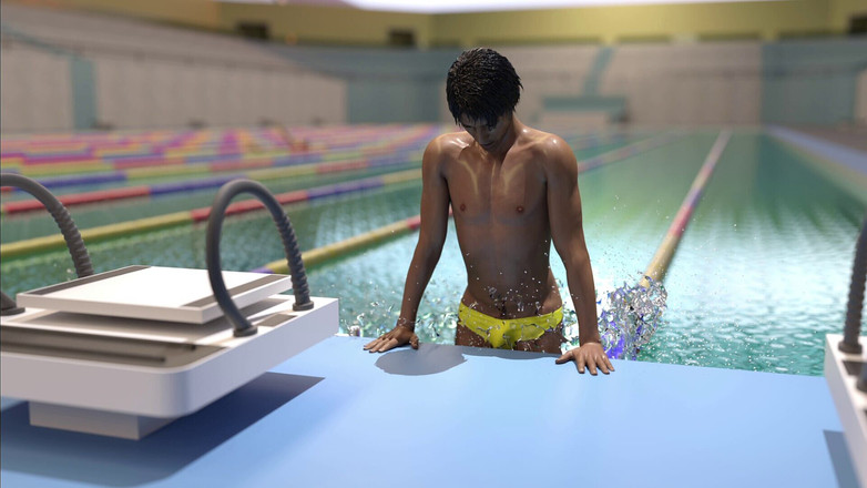 Femboy Maaya: Der Versuch, den Schwimmtrainer zu beeindrucken: hetero