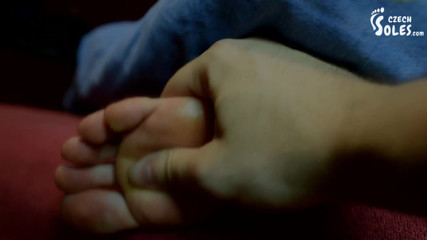 Czech Soles - foot fetish content: Tired feet in bed massage