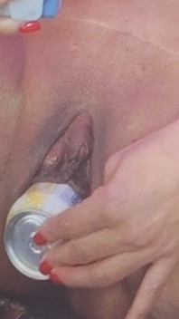 Soda Can Filled My Pussy Hole