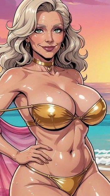 Sexy Big Boob MILFs at Beach
