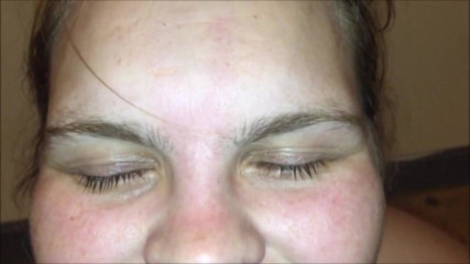 Fat House Wife: Giving huge tits wife surprise huge cum facial leaving her...