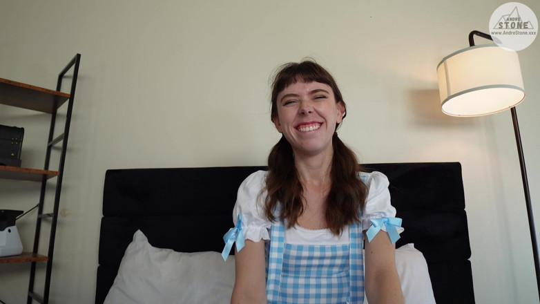 Andre Stone: Brunette Krystal Palmer Cosplays as Dorothy &amp; Gets Creampied