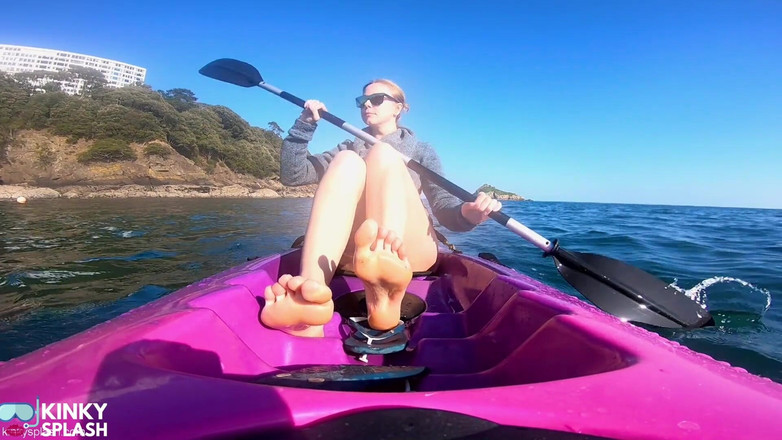 UKCuteGirl Lucy Lauren: Joi Kayak dengan kaki terdedah mengusik - Tapak Kaki Luar Berisiko...