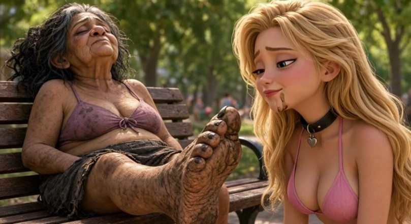 YOUR BEST FANTASY: Woman Worships and Cleans Dirty Street Feet with Her Tongue