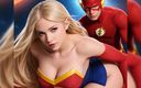 AI Girls: 34 nakna bilder av Elf Supergirl med Blixt