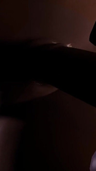 Beautiful Plum Girl Riding Dildo in the Dark