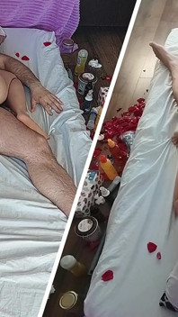 Божевільний секс в спальні з аматорською парою.