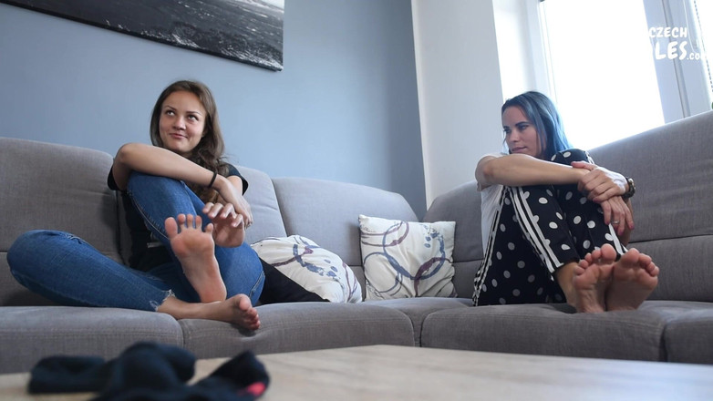 Czech Soles - foot fetish content: Две сводные сестры щекотка вонючими ступнями