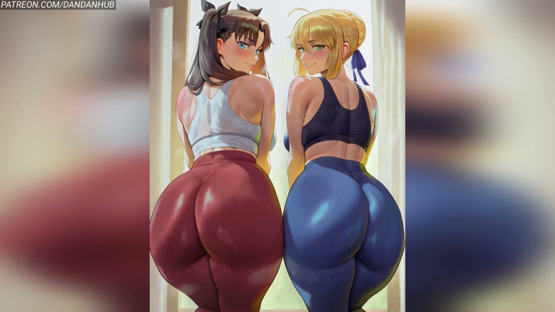 Dandanhub: Saber &amp; Rin Tohsaka Twerk and Bounce - Fate
