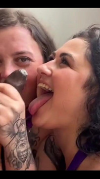 Two Tatted Babes and Two Big Dicks!