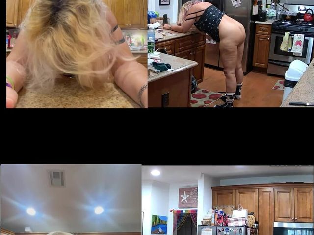 Quick Kitchen Blowjob, and Fucked From Behind (PinkhairblondeDD)