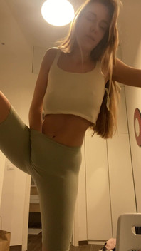 Playful Hand in Shorts Stroking Pussy