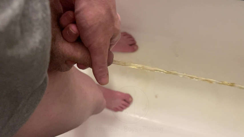 Amateur Boy Pissing, with Close-up and Good Quality Slow Motion of the Load of Pee Coming Out of the Pee-hole (urethra) (AmateurBoysPissing)