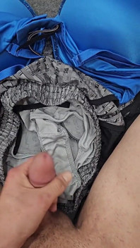 Cum on Step Sis Shorts and Bra That I Found in Her Hamper