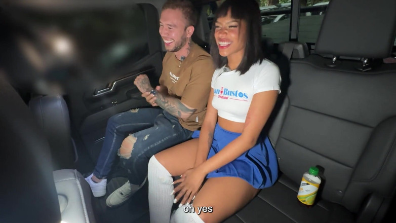 JuanBustos: Interracial Sexcar: Brittanytaylor Ebony Woman with a Big Butt, Devours...