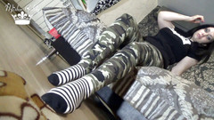 Goddess Misha Goldy: Ponožky fetiš a sexy body škádlení